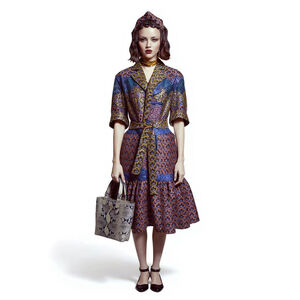 Autumn Adeigbo Makenna Duster Purple and Gold Size 6